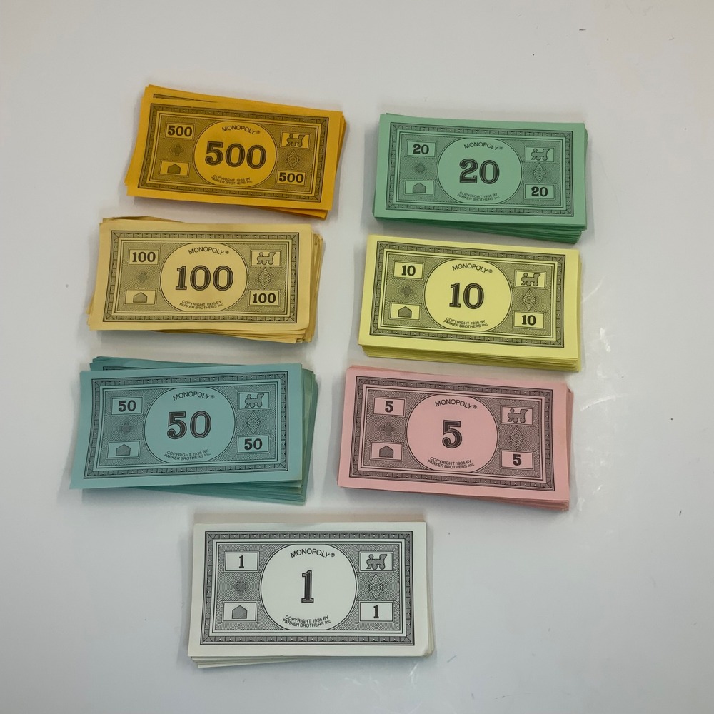 Vintage Parker Brothers Monopoly Replacement Money 1985 Set